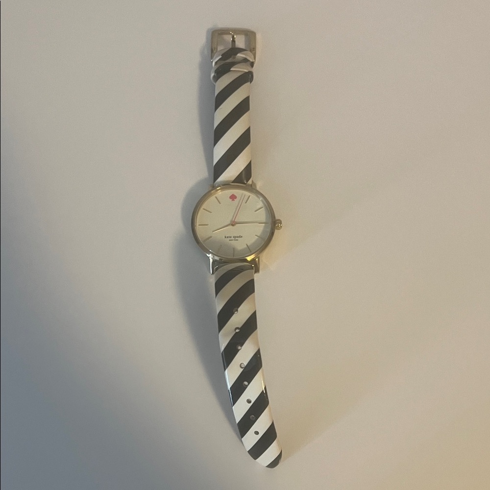 Kate Spade Black and White Striped Watch